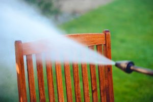 power wash wood furniture